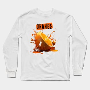 Smashed Orange: A Burst of Empty Rhetoric Long Sleeve T-Shirt